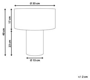 Lampe de table LALANA Blanc - Fibres naturelles - 35 x 40 x 35 cm