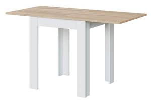 Ausziehbarer Tisch mit Klappsystem Weiß - Holzwerkstoff - Kunststoff - 67 x 79 x 67 cm