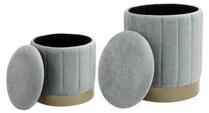 Pouf Avelos (2er-Set) Grau