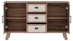 Sideboard Aphrodite Ⅴ Braun - Holzwerkstoff - Metall - Massivholz - Holzart/Dekor - 40 x 80 x 120 cm