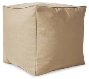 Sitzsack-Hocker Pouf "Cube" 40x40x40cm Beige