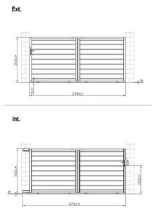 Schiebetor PRIMO Tiefe: 348 cm