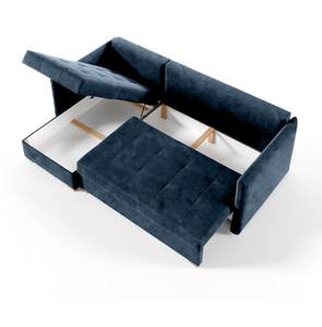Ecksofa Eckcouch Hamburg L Form Couch Blau - Ecke davorstehend links