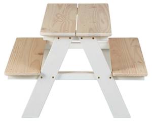 Schreibtisch Hensa Weiß - Massivholz - 90 x 50 x 82 cm