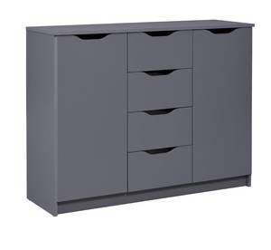 Sideboard Silenzia Grau - Massivholz - 122 x 92 x 40 cm