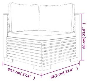 Garten-Lounge-Set 3028565-4 (4-teilig) Braun - Cremeweiß - Weiß