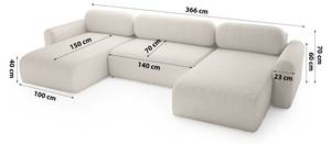 Ecksofa Thekla U Beige