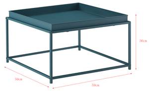 Beistelltisch Lipizza Blau - Metall - 59 x 36 x 59 cm