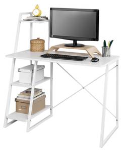 Schreibtisch FWT29-W Weiß - Holzwerkstoff - 102 x 17 x 50 cm