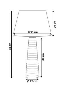 Lampe de table VILNIA Noir - Argenté - Céramique - 33 x 58 x 33 cm