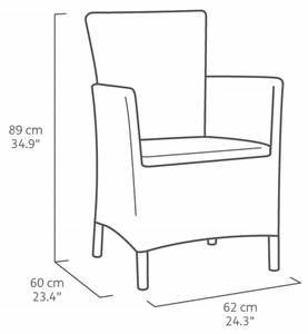 Balkonset Lowa (3-teilig) Polypropylen - Grau