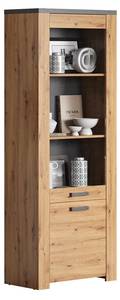 Vitrinenschrank Follow Beige - Holzwerkstoff - 40 x 199 x 73 cm