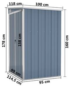 Gartenhaus 3006853 Grau - Tiefe: 100 cm