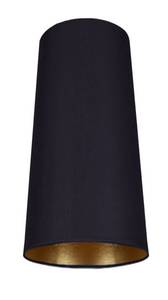 Abat-jour lampe GLIONA Noir - Métal - Textile - 18 x 32 x 18 cm
