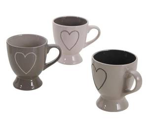 Tasse à café en grès (Lot de 3) Céramique - 1 x 10 x 1 cm