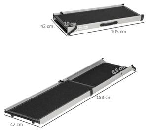 Haustierrampe D06-143 Metall - 42 x 7 x 183 cm