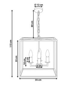 Lampe suspension WANCHET Noir - Métal - 35 x 115 x 35 cm