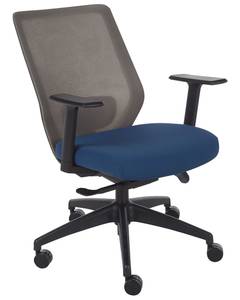 Chaise de bureau VIRTUOSO Noir - Bleu - Gris