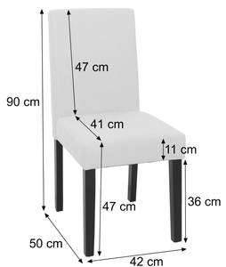 Esszimmerstuhl Littau Cord (6er-Set) Hellgrau - 6er Set