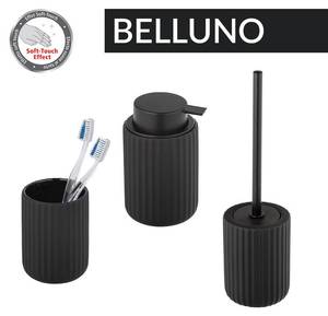 Distributeur de savon liquide BELLUNO Noir - Céramique - 8 x 14 x 8 cm