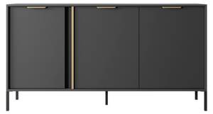 Kommode LARS COD154 3D Schwarz - Holzwerkstoff - Kunststoff - 154 x 82 x 40 cm