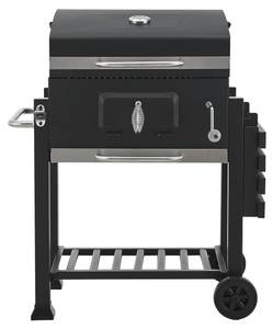 Grillwagen Arnad Schwarz - Metall - 114 x 105 x 48 cm