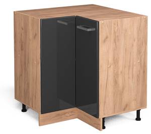 Eckschrank R-Line 37120 Hochglanz Anthrazit - Sonoma Eiche Trüffel Dekor