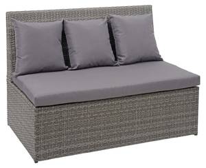 Poly-Rattan 2er Sofa G16 Grau - Kunststoff - Polyrattan - 119 x 85 x 69 cm