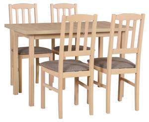 Esszimmer Set Bos 3 5-teilig Beige - Grau - Holzwerkstoff - 120 x 94 x 70 cm