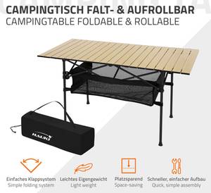 Campingtisch aus Aluminium Beige