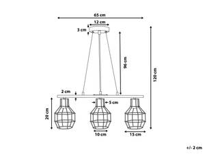 Lampe suspension ORNE Métal - 65 x 120 x 15 cm