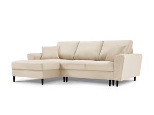 Schlaf-Ecksofa + Box MOGHAN 4 Sitzplätze Beige