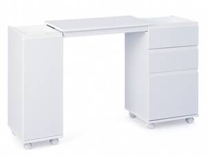 Bureau Lapo Blanc - En partie en bois massif - 66 x 72 x 36 cm