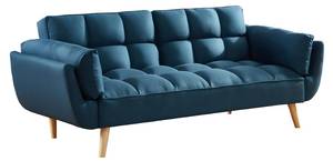 Schlafsofa LOELINE Blau - Textil - 81 x 82 x 215 cm