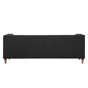 Sofa Buckingham (3-Sitzer) Echtleder Echtleder Gad: Schwarz