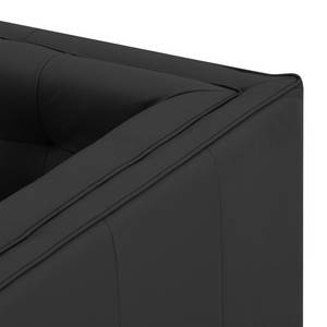 Sofa Buckingham (3-Sitzer) Echtleder Echtleder Gad: Schwarz