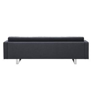 Sofa Chelsea (3-Sitzer) Webstoff Webstoff Milan: Anthrazit - Kufen