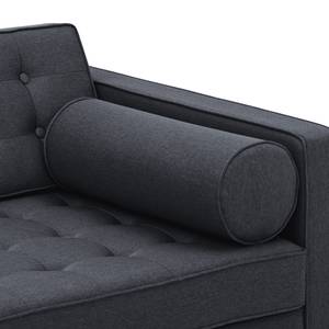 Sofa Chelsea (3-Sitzer) Webstoff Webstoff Milan: Anthrazit - Kufen