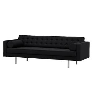 Sofa Chelsea (3-Sitzer) Webstoff Stoff Selva: Anthrazit - Zylinder