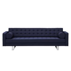 Sofa Chelsea (3-Sitzer) Webstoff Webstoff Milan: Dunkelblau - Kufen