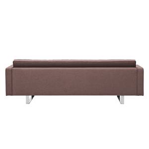 Sofa Chelsea (3-Sitzer) Webstoff Webstoff Milan: Grau-Braun - Kufen