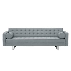 Sofa Chelsea (3-Sitzer) Webstoff Stoff Selva: Grau - Kufen