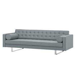 Sofa Chelsea (3-Sitzer) Webstoff Stoff Selva: Grau - Kufen