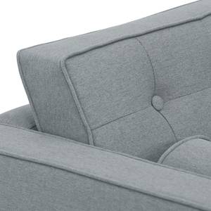 Sofa Chelsea (3-Sitzer) Webstoff Stoff Selva: Grau - Kufen