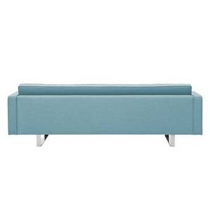 Sofa Chelsea (3-Sitzer) Webstoff Stoff Selva: Hellblau - Kufen