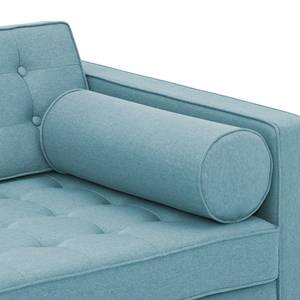 Sofa Chelsea (3-Sitzer) Webstoff Stoff Selva: Hellblau - Kufen