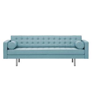 Sofa Chelsea (3-Sitzer) Webstoff Stoff Selva: Hellblau - Zylinder