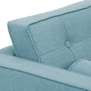 Sofa Chelsea (3-Sitzer) Webstoff Stoff Selva: Hellblau - Zylinder