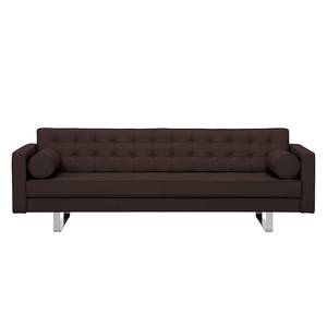 Sofa Chelsea (3-Sitzer) Echtleder Echtleder Gad: Dunkelbraun - Kufen