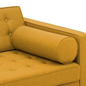 Sofa Chelsea (3-Sitzer) Webstoff Stoff Selva: Senfgelb - Kufen